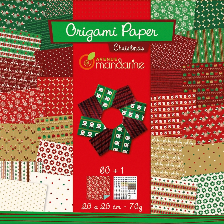 52508 Avenue Mandarine Origami Paper "Christmas"