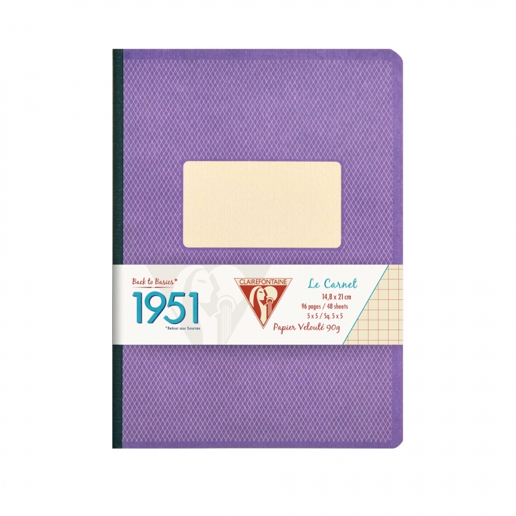 195346C Clairefontaine Clothbound Notebook "1951" - Violet