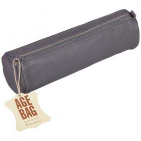 77033C Clairefontaine Leather Pencil Cases - Grey