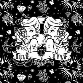 97509 Coloring Square Books for Adults - Tattoos (detail 1)