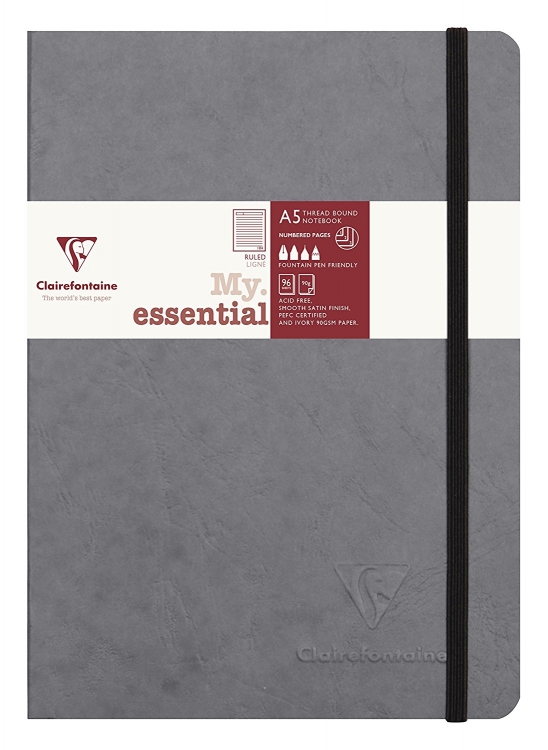 793465C "My Essential" Notebook -  Grey/Ruled