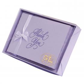 020/10 G. Lalo "Thank You" Cards/Envelopes - Lavender