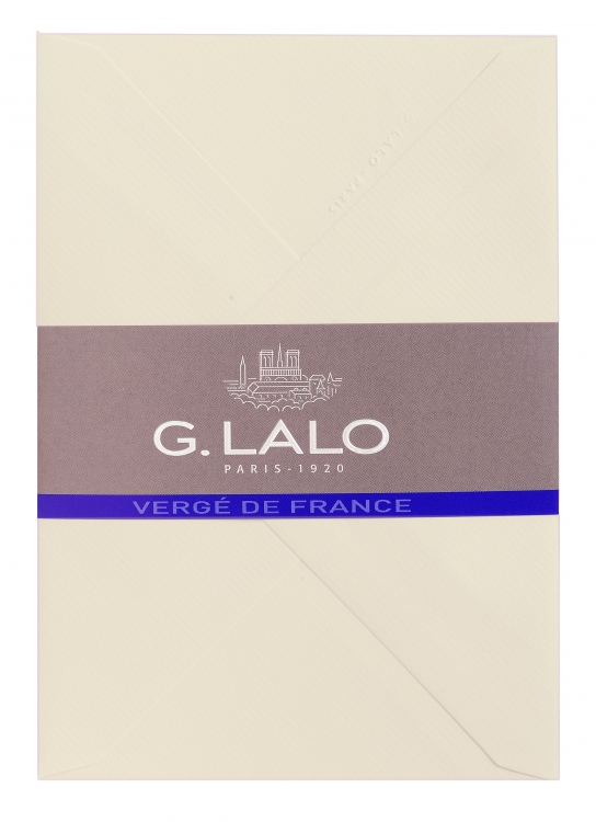 21416L G. Lalo "Vergé de France" Envelopes - Ivory
