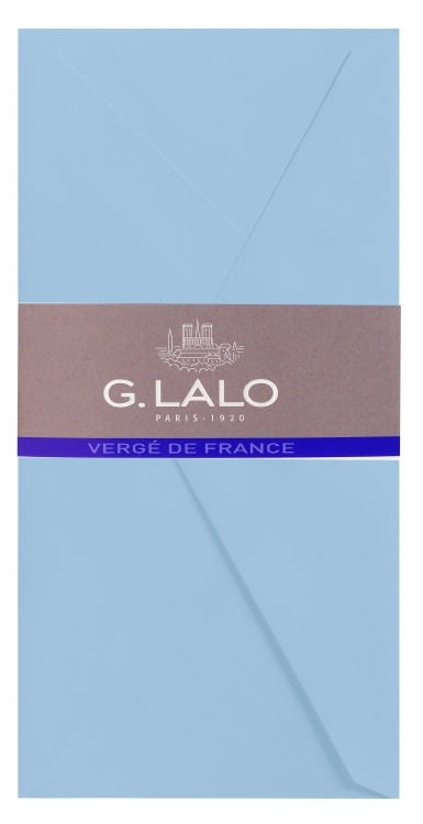 22702L G. Lalo "Vergé de France" Envelopes - Blue