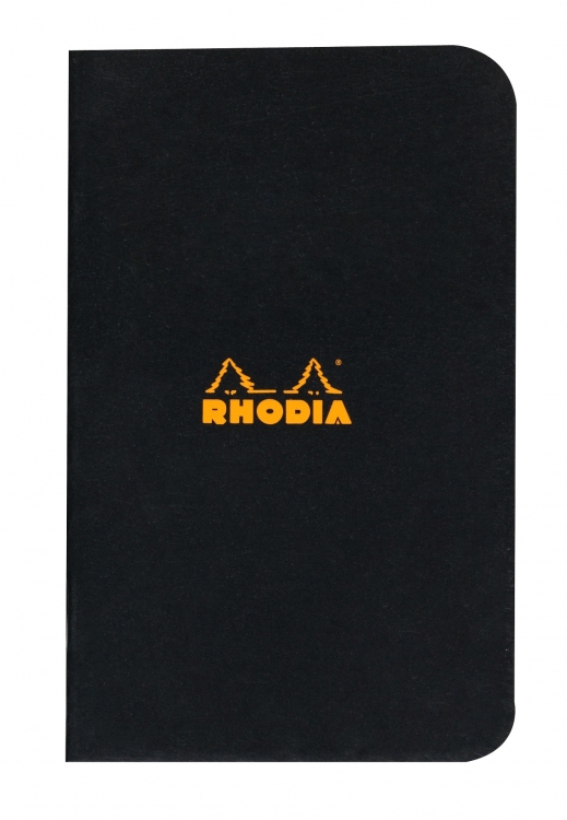 119159C Rhodia Slim Staplebound Notebook - Black