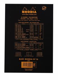 160009C Rhodia Staplebound Notepad - Black Back 