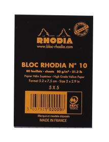 102009C Rhodia Staplebound Notepad - Black