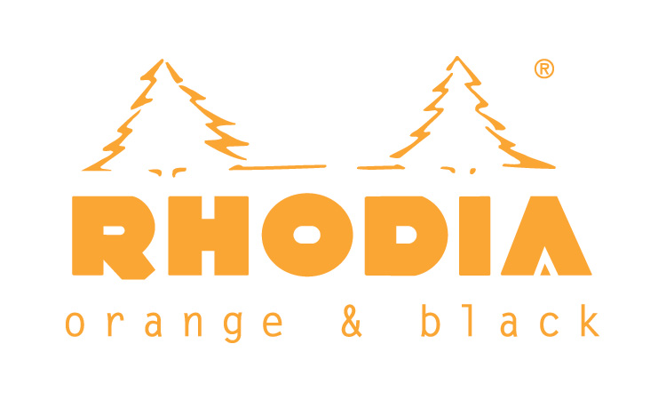 rhodia black and orange orange logo
