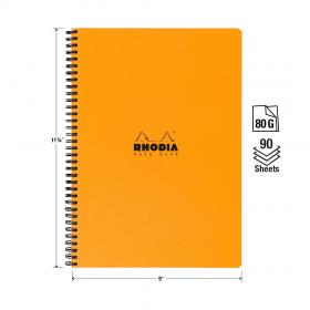 193108C Rhodia Wirebound Notebook Front - Measurements