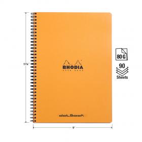 193118C Rhodia Wirebound Notebook Front - Measurements