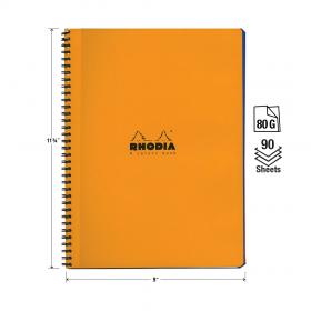 193308C Rhodia Wirebound Notebook Front - Measurements