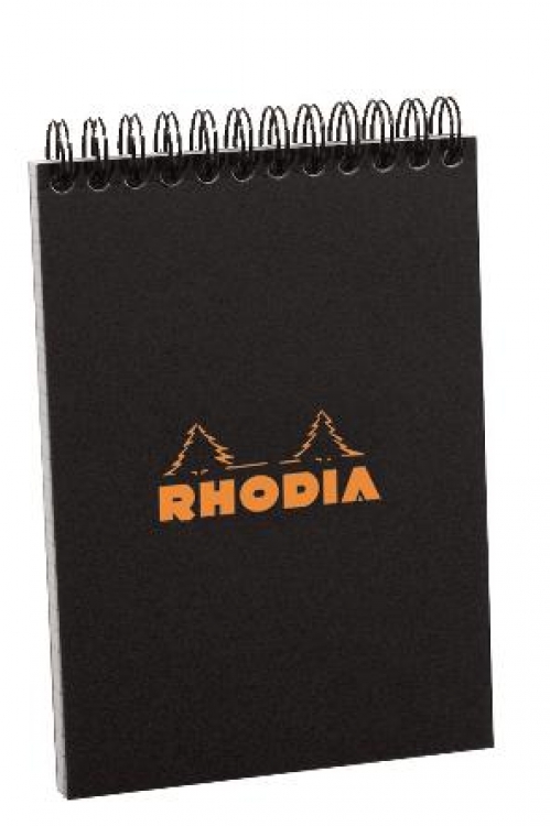 135009C Rhodia Wirebound Black Notepads 4 x 6
