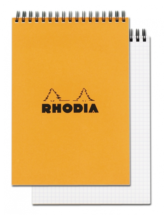 16500C Rhodia Wirebound Orange Notepads - 6 x 8 1/4
