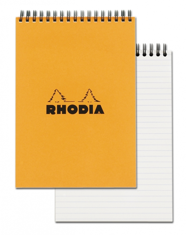 16501C Rhodia Wirebound Orange Notepads - 6 x 8 1/4