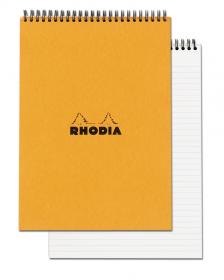 18501C Rhodia Wirebound Orange Notepads - 8 1/4 x 11 3/4