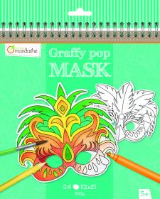 GY024 Avenue Mandarine Graffy Pop Mask "Mardi Gras"