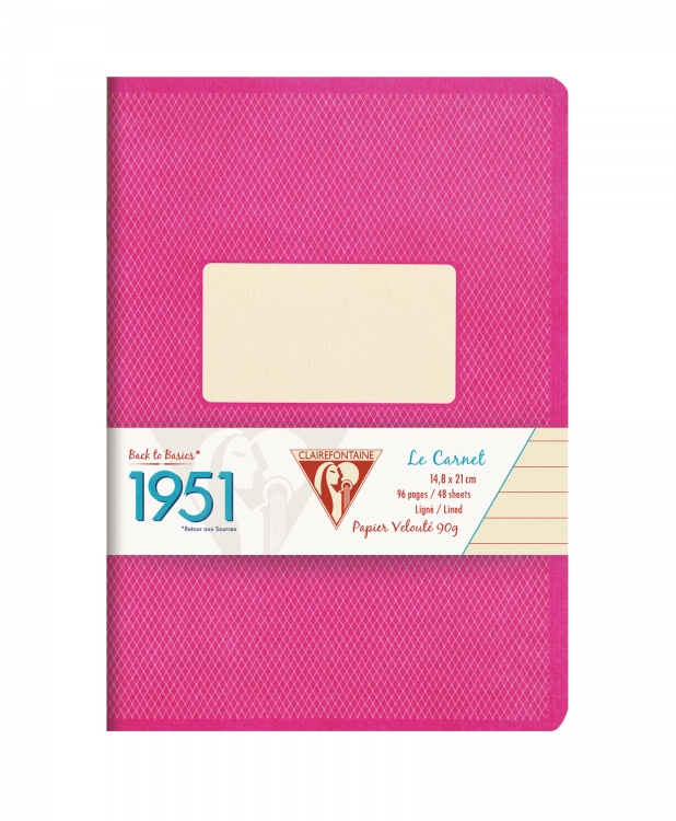 195836C Clairefontaine Staplebound Notebook "1951" - Raspberry