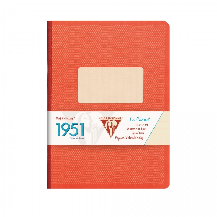195446C Clairefontaine Clothbound Notebook "1951" - Red 