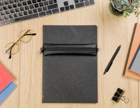 77037C Black Leather Pencil Case Ambient 2