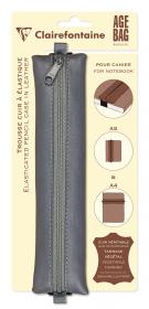 77040C Grey Leather Pencil Case