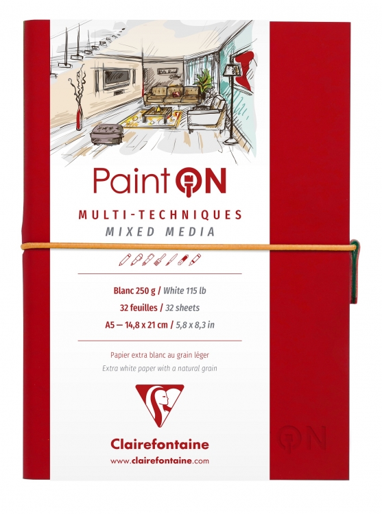 975181 Clairefontaine Paint'ON Mixed Media Journal - White Paper