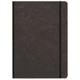 795431 Clairefontaine Life unplugged Clothbound Notebook w/ Elastic Closure - Dot 96 Sheets 6 x 8 1/4 - Black