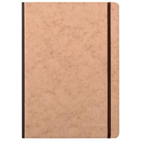 79543 Clairefontaine Life unplugged Clothbound Notebook w/ Elastic Closure - Dot 96 Sheets 6 x 8 1/4 - Tan 