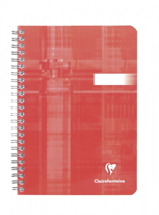 8536C - 8546C - 8542C Clairefontaine Wirebound Notebooks - 6 x 8 ¼ - Red