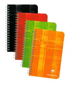 8606C Clairefontaine Wirebound Notebooks - Ruled 4 ¼ x 6 ¾  - Assorted colors