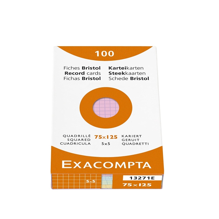 13271 Exacompta Index Cards - Graph 100 cards 