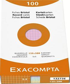 13273 Exacompta Index Cards - Graph 100 cards 
