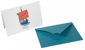 60806L G. Lalo Straight-Edge Fold Over Card - Boat (ambiance)