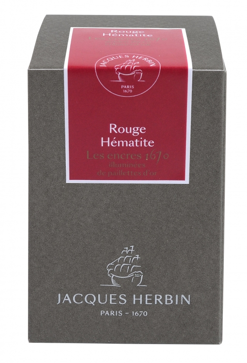15026JT Herbin 1670 Anniversary Ink - 50ml Rouge Hematite