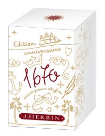 H150/26 Herbin 1670 Anniversary Ink - 50ml Rouge Hematite Box