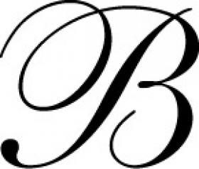 40302T Brass Seal - Script Old Style - Letter B