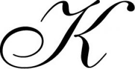 40311T Brass Seal - Script Old Style - Letter K