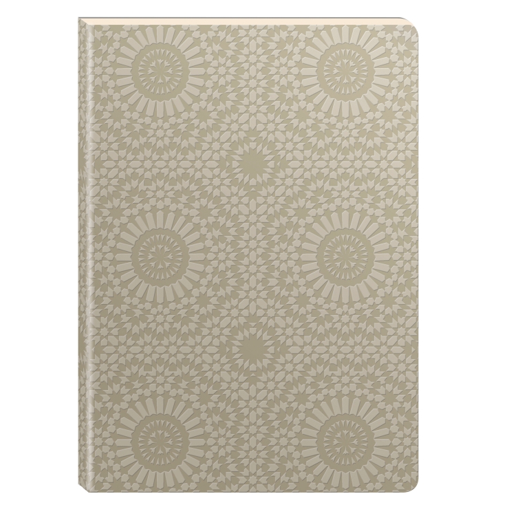 83860 Clairefontaine Zellige Lined Notebook A5 - Leatherette Cover - Beige