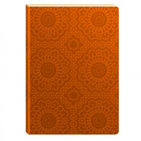 83860 Clairefontaine Zellige Lined Notebook A5 - Leatherette Cover - Tangerine
