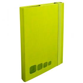 59663 Exacompta Portable Case File Folder - Lime Green (side)