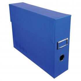 59965 Exacompta Offissimo Library Desk Top File Box  - Dark Blue
