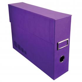59966 Exacompta Offissimo Library Desk Top File Box - Violet