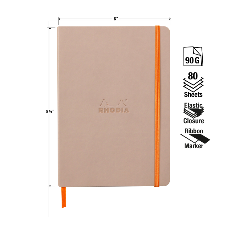 117373C_117439C_Rhodiarama Softcover Notebooks Rose Smoke_Measurements