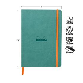 117377C_117443C_Rhodiarama Softcover Notebooks Aqua_Measurements