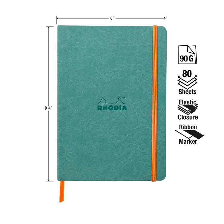 117377C_117443C_Rhodiarama Softcover Notebooks Aqua_Measurements
