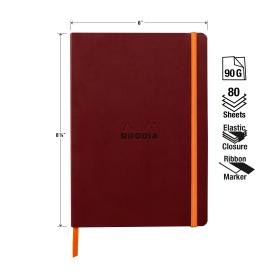 117370C_117436C_Rhodiarama Softcover Notebooks Burgundy_Measurements