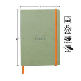 117375C_117441C_Rhodiarama Softcover Notebooks Celadon_Measurements