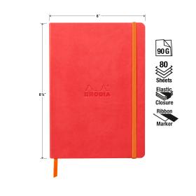 117380C_117446C_Rhodiarama Softcover Notebooks Coral_Measurements