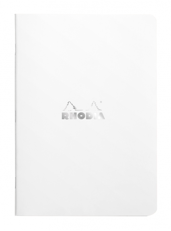 119187C Rhodia Slim Staplebound Notebook - White