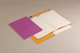 1164/ Rhodia Rhodiarama Sewn Spine Notebook - Opened