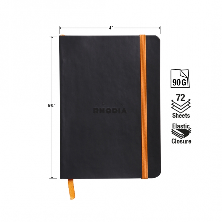 117302C, 117352C Rhodiarama Softcover Notebooks - Measurements